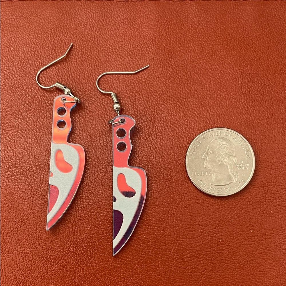 NEW Ghostface Knife Dangle Earrings